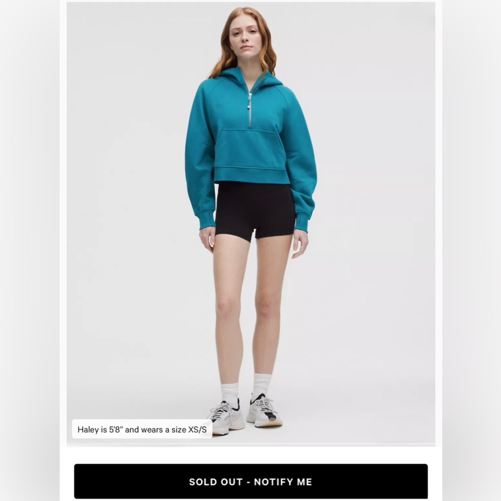 Lululemon NWT Scuba Oversized Half Zip Hoodie, Hawaiian Blue, XS/S - Picture 3 of 13